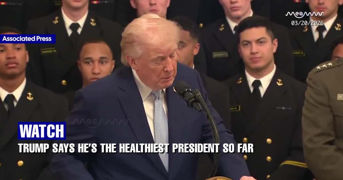 Trump Says He’s the Healthiest President So Far