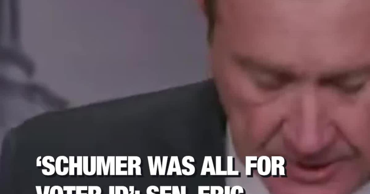 ‘Schumer Was All For Voter ID’: Sen. Eric Schmitt Calls Out Shift in ...