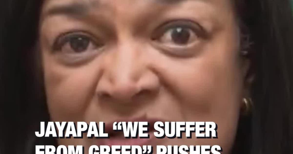 Jayapal “We Suffer From Greed” Pushes New Wealth Tax Plan