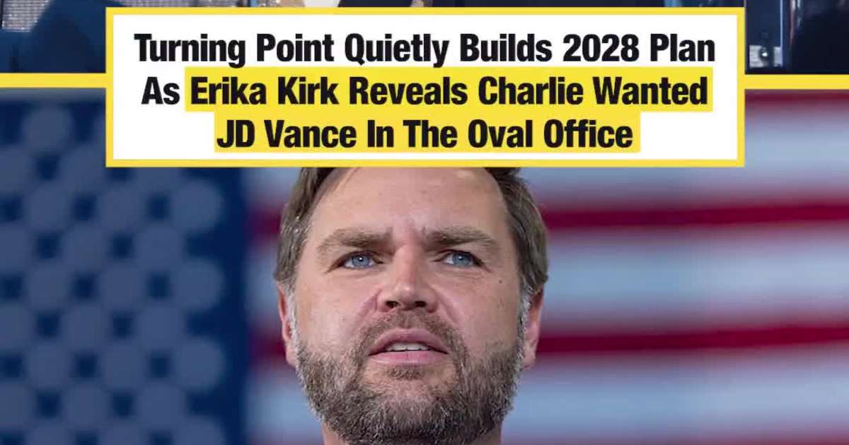 Erika Kirk Says TPUSA Is Working For JD Vance 2028 Presidential Bid, Calls It Her Husband’s Last Mission