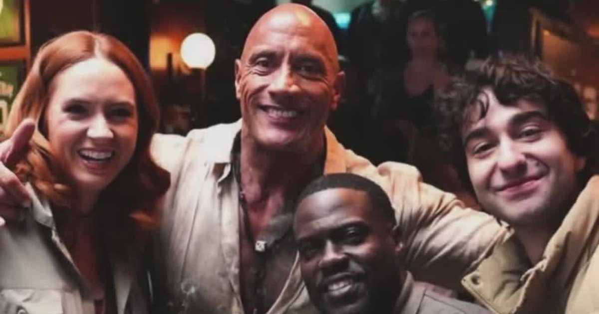 Karen Gillan Celebrates 38th Birthday with Jumanji Cast