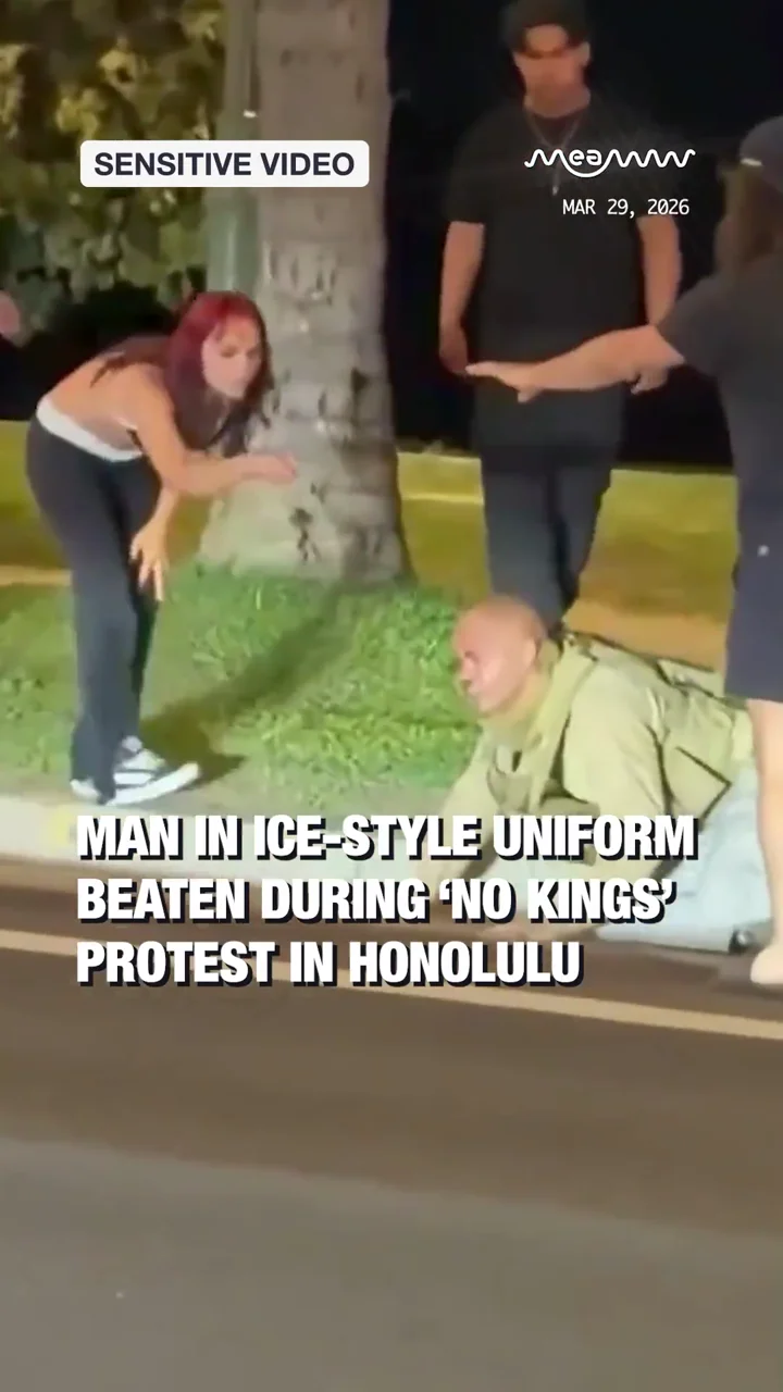 Man in ICE-Style Uniform Beaten During ‘No Kings’ Protest in Honolulu