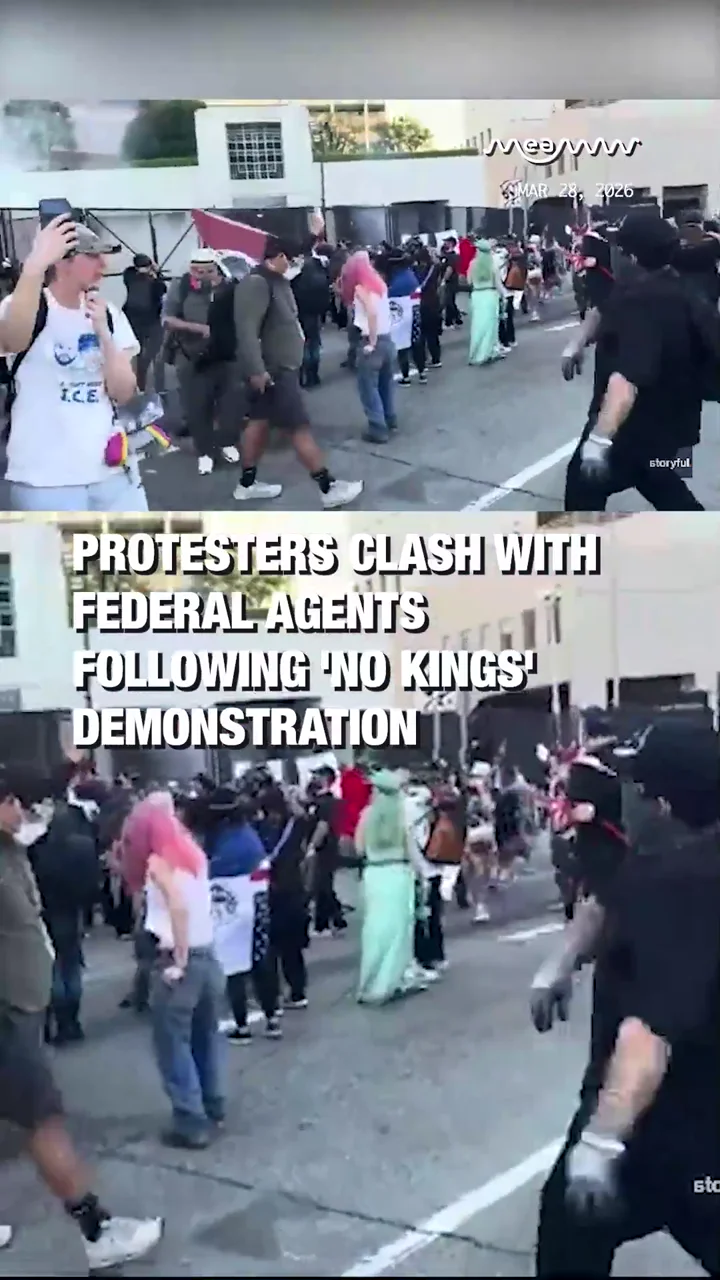 Protesters Clash With Federal Agents Following 'No Kings' Demonstration