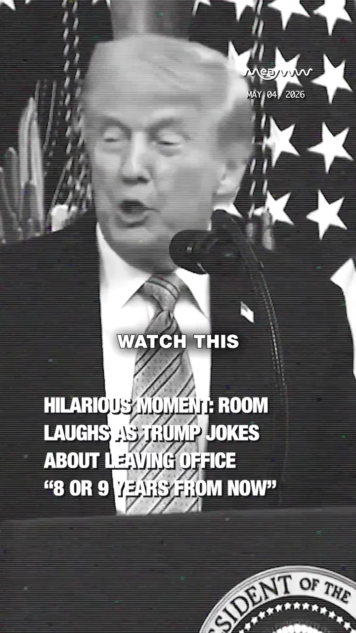 HILARIOUS Moment: Room Laughs as Trump Jokes About Leaving Office “8 or 9 Years From Now”