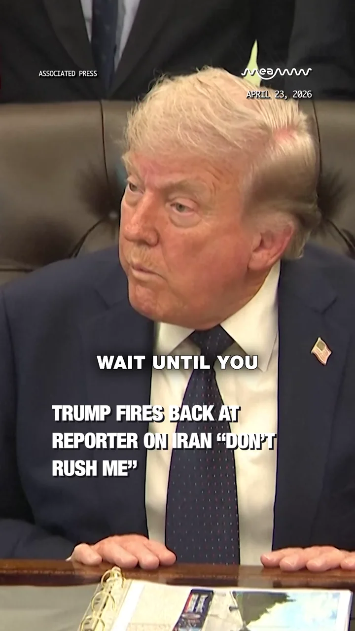 Trump Fires Back at Reporter on Iran “Don’t Rush Me”
