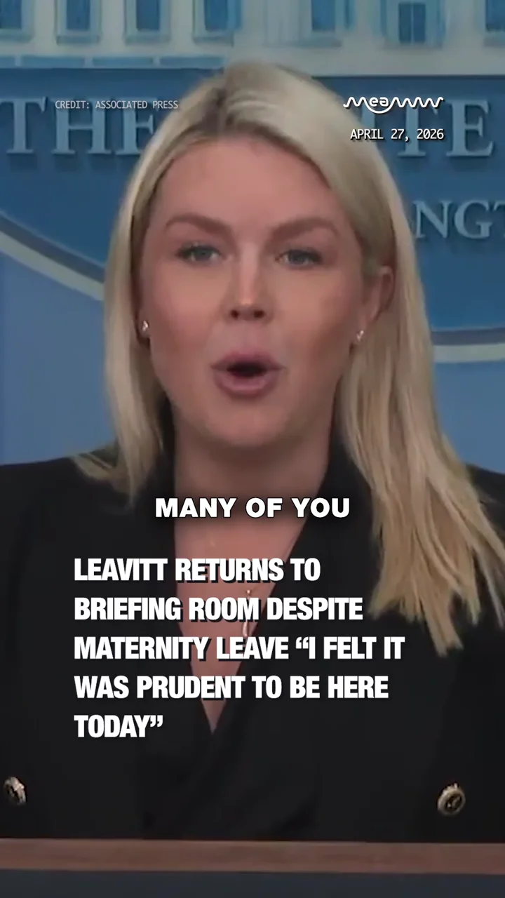 Leavitt Returns to Briefing Room Despite Maternity Leave “I Felt It Was Prudent to Be Here Today”
