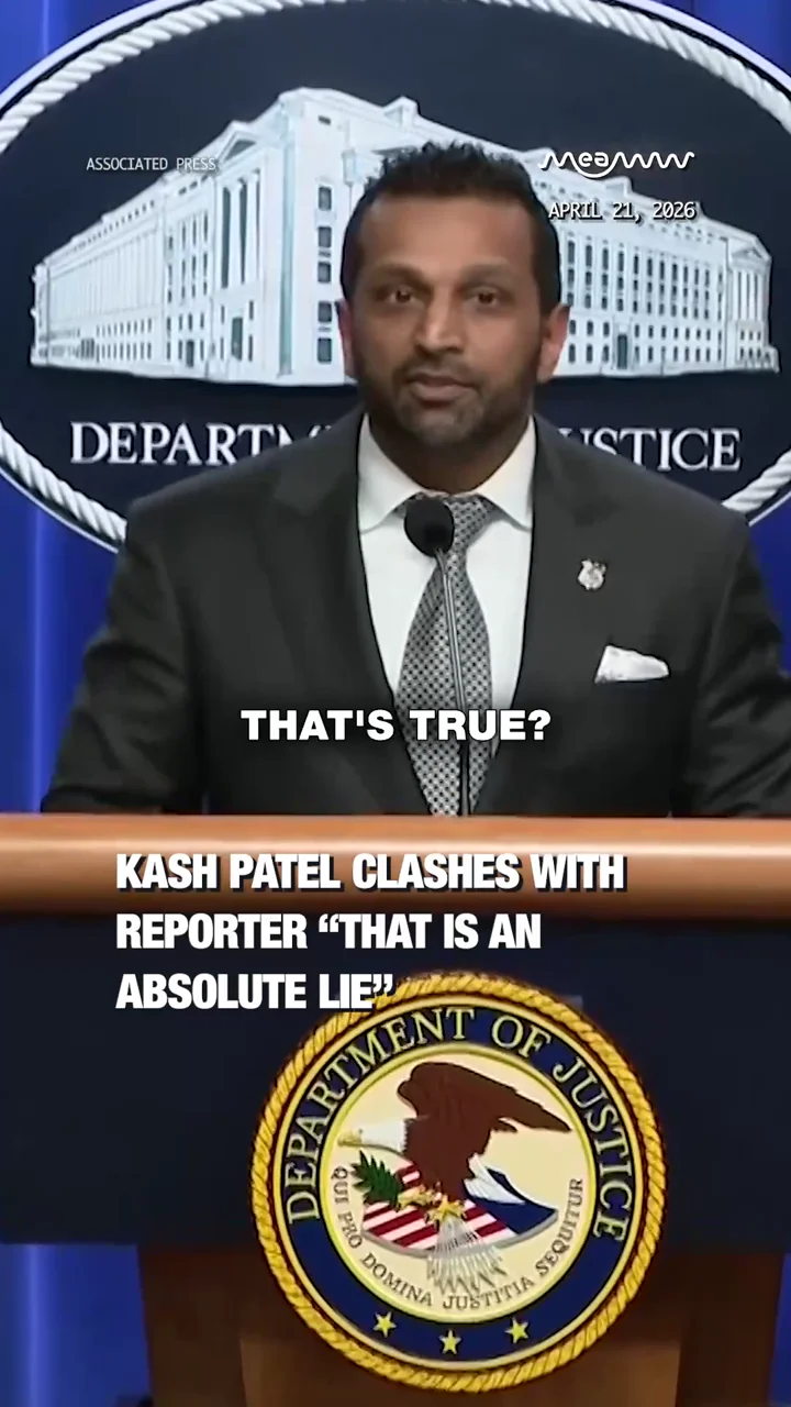Kash Patel Clashes With Reporter “That Is an Absolute Lie”