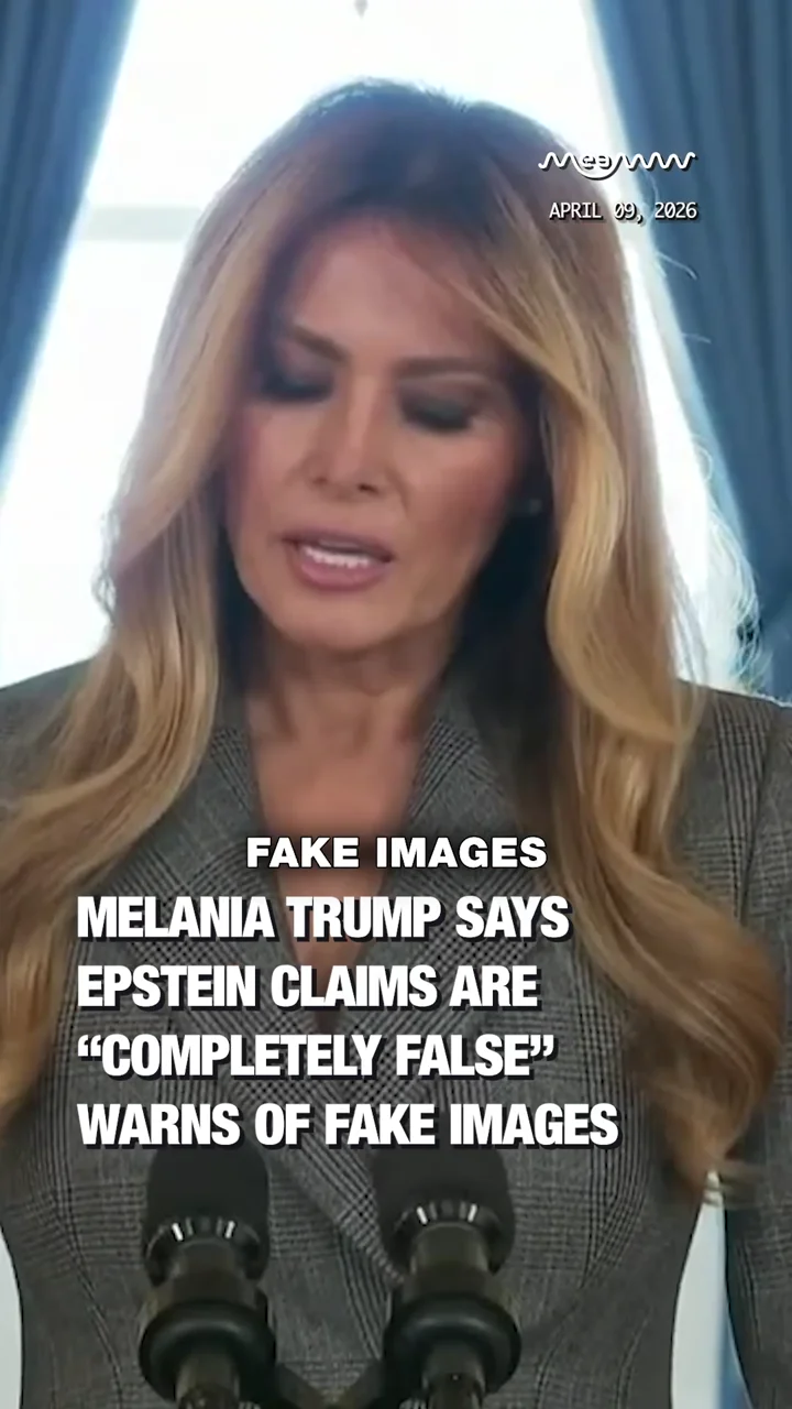 Melania Trump Says Epstein Claims Are “Completely False” Warns of Fake Images