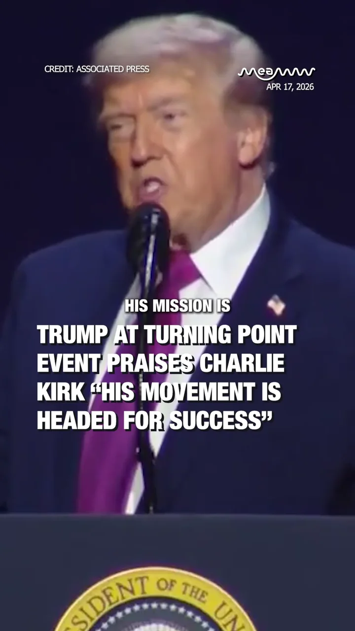 Trump at Turning Point Event Praises Charlie Kirk “His Movement Is Headed for Success”