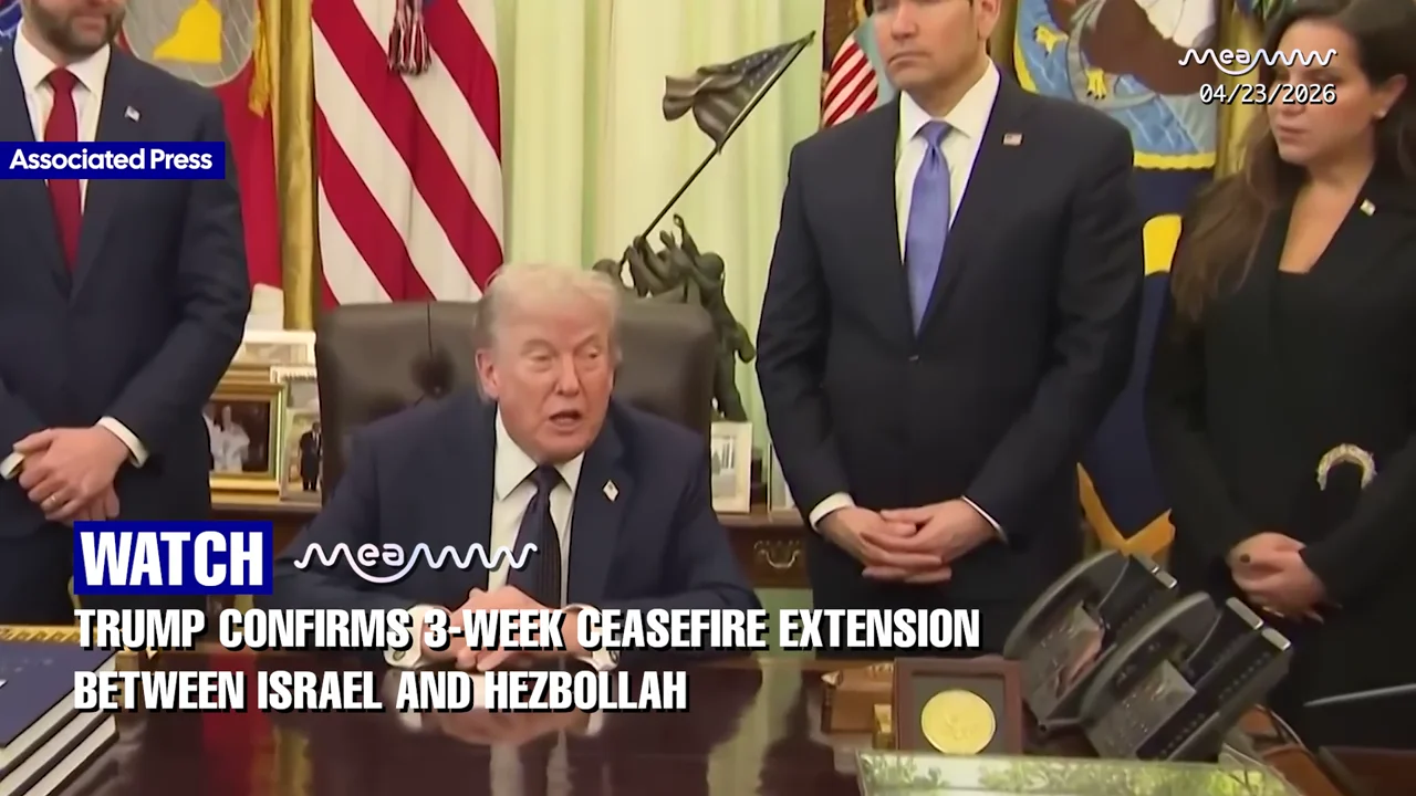 WATCH - Trump Announces 3-Week Israel-Hezbollah Ceasefire Extension in Stunning Diplomatic Move