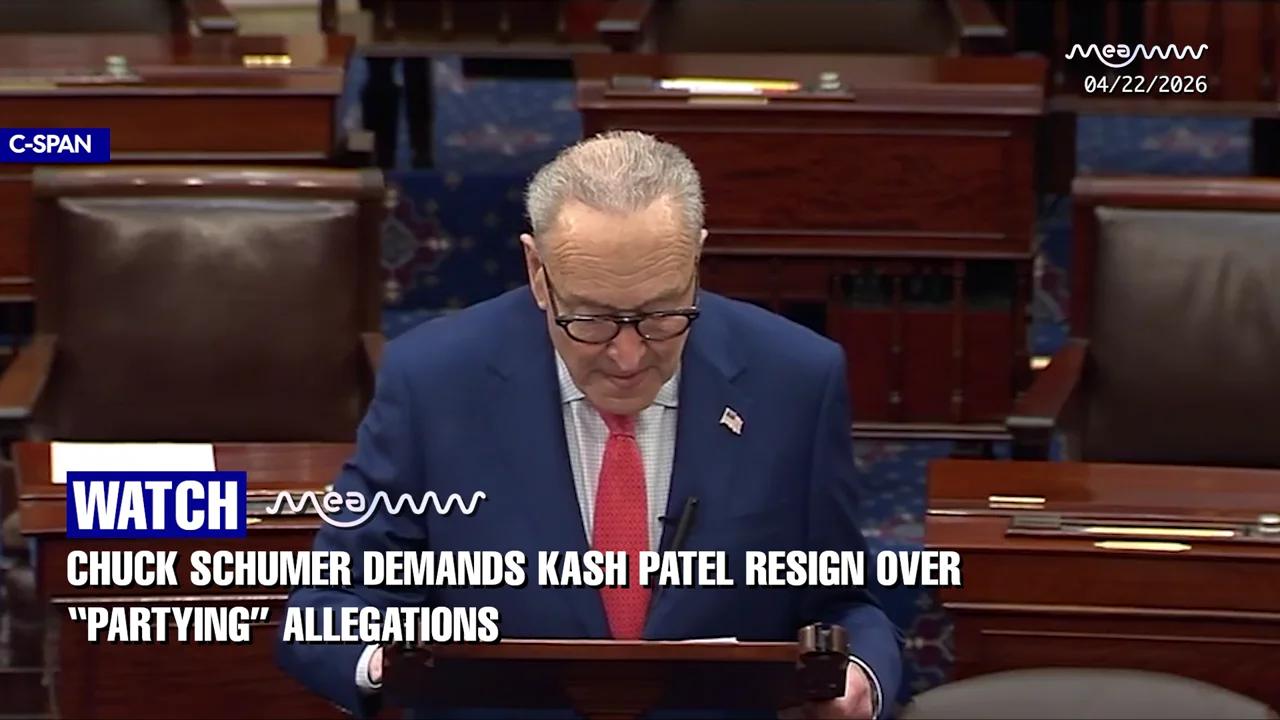 "Kash Patel Must Resign Immediately" — Schumer Unloads Over Drunken Behavior Allegations & FBI Leadership Crisis