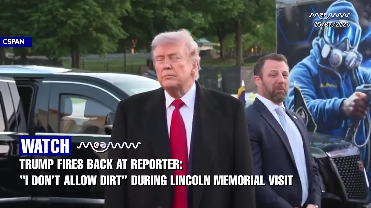 “I DON’T ALLOW DIRT”: Trump Rips ABC Reporter at Lincoln Memorial!