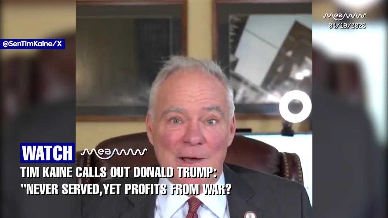 "Looking at War as a Money-Making Opportunity Is Sickening" — Tim Kaine Calls Out Trump for Profiting From Soldiers' Deaths