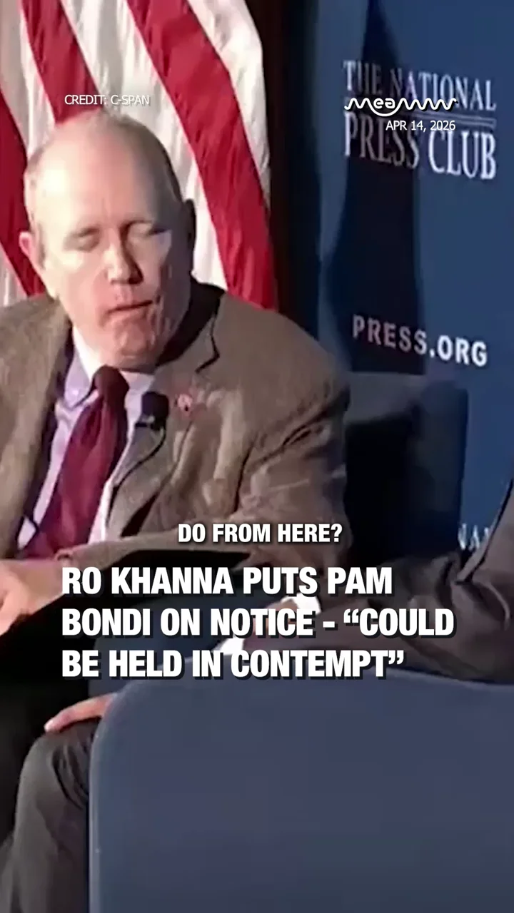 Ro Khanna Puts Pam Bondi on Notice: “Could Be Held in Contempt”