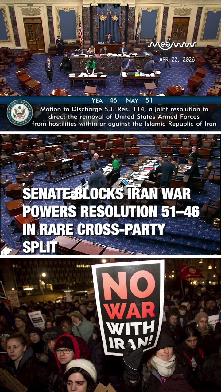Senate Blocks Iran War Powers Resolution 51–46 in Rare Cross-Party Split