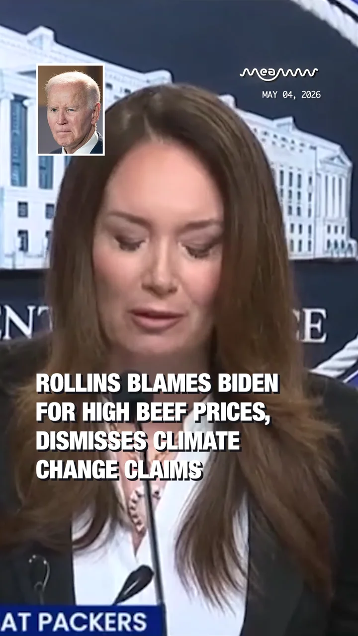 Rollins Blames Biden for High Beef Prices, Dismisses Climate Change Claims