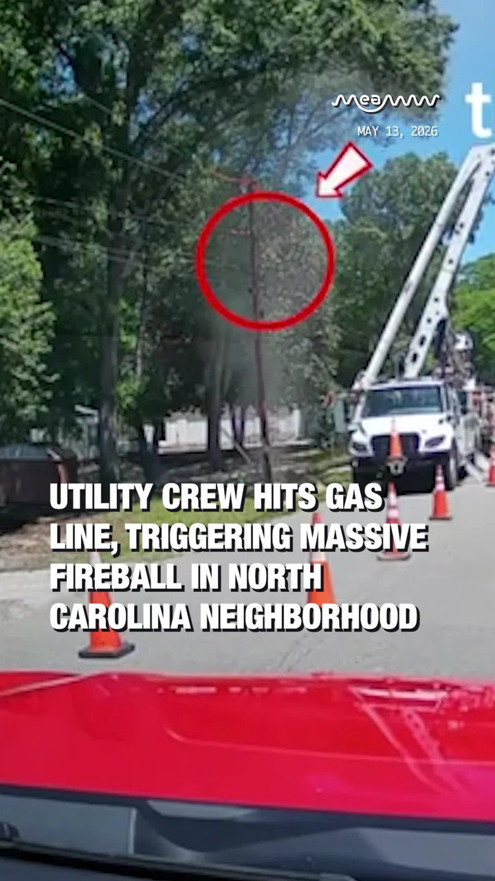 Utility Crew Hits Gas Line, Triggering Massive Fireball In North Carolina Neighborhood