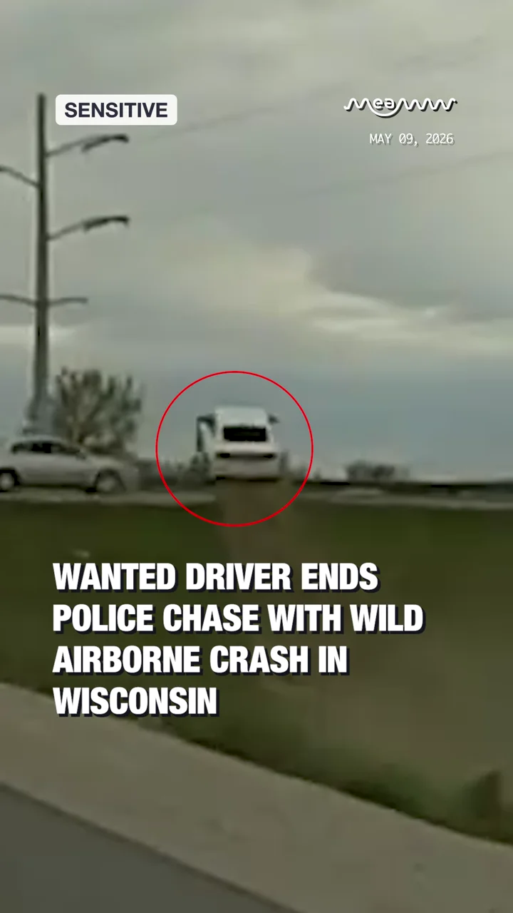 Wanted Driver Ends Police Chase With Wild Airborne Crash In Wisconsin