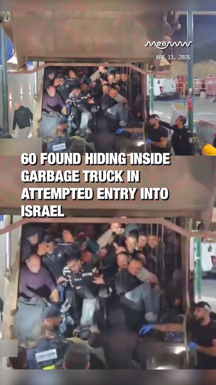 60 Found Hiding Inside Garbage Truck in Attempted Entry Into Israel