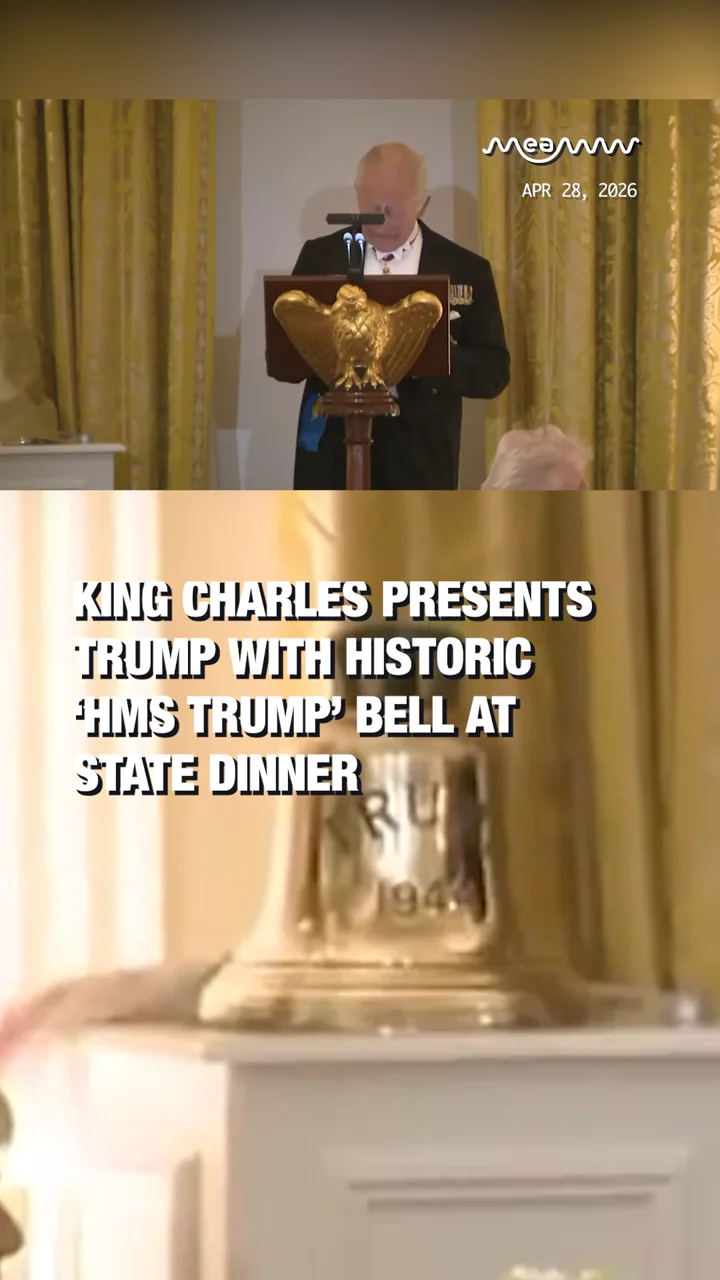 King Charles Presents Trump with Historic ‘HMS Trump’ Bell at State Dinner