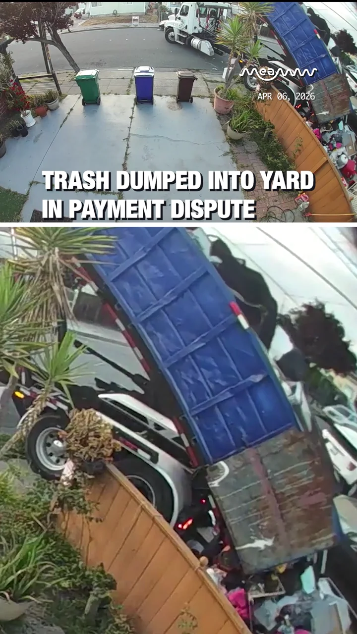 Trash Dumped Into Yard in Payment Dispute