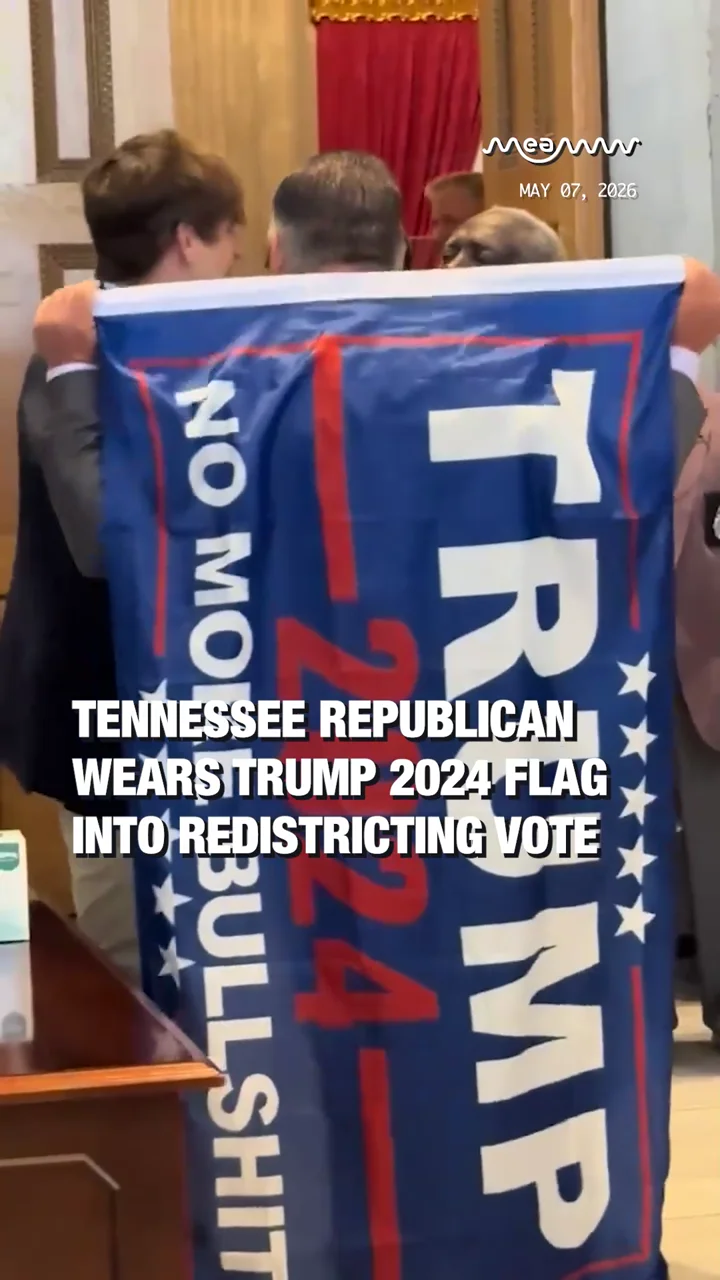 Tennessee Republican Wears Trump 2024 Flag Into Redistricting Vote
