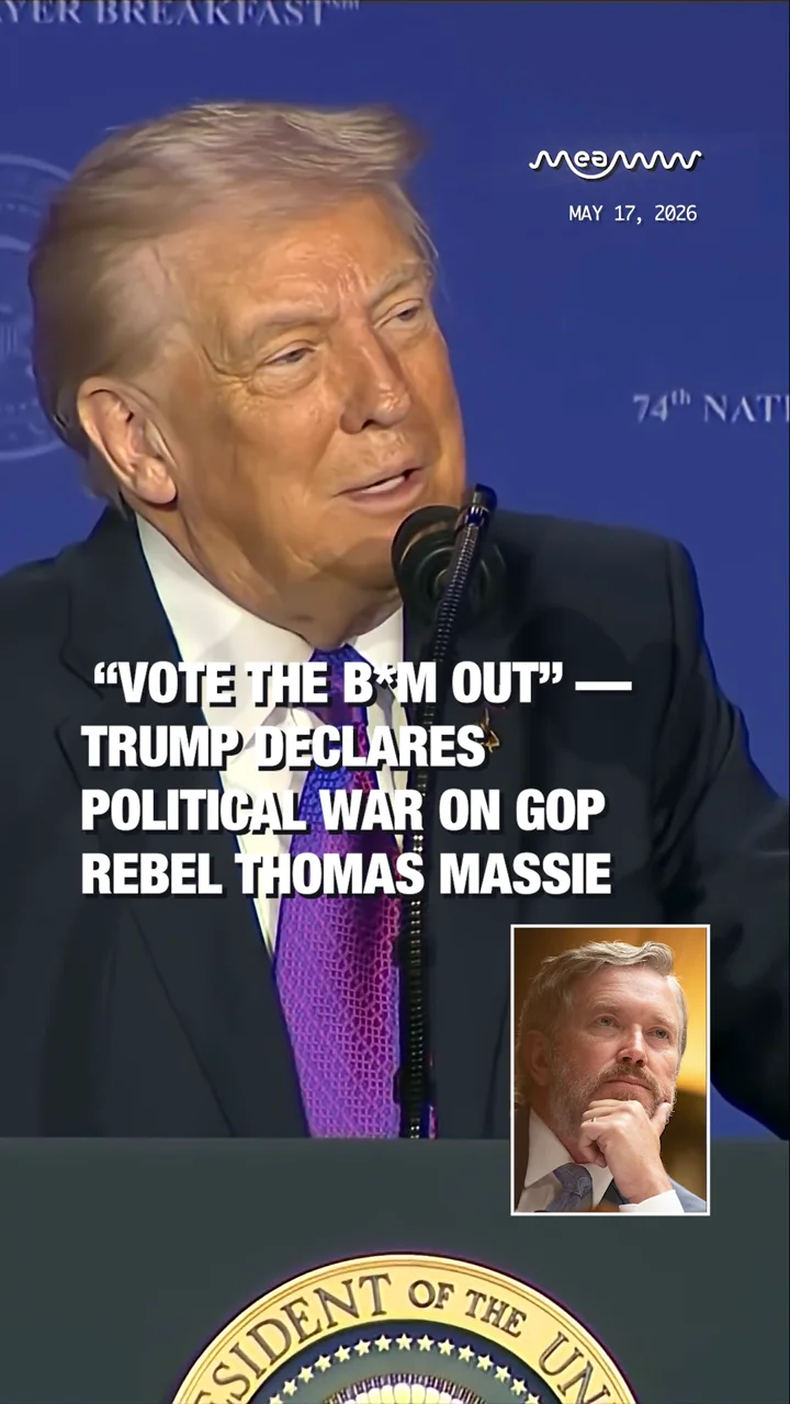 “Vote the B*m Out” — Trump Declares Political War on GOP Rebel Thomas Massie