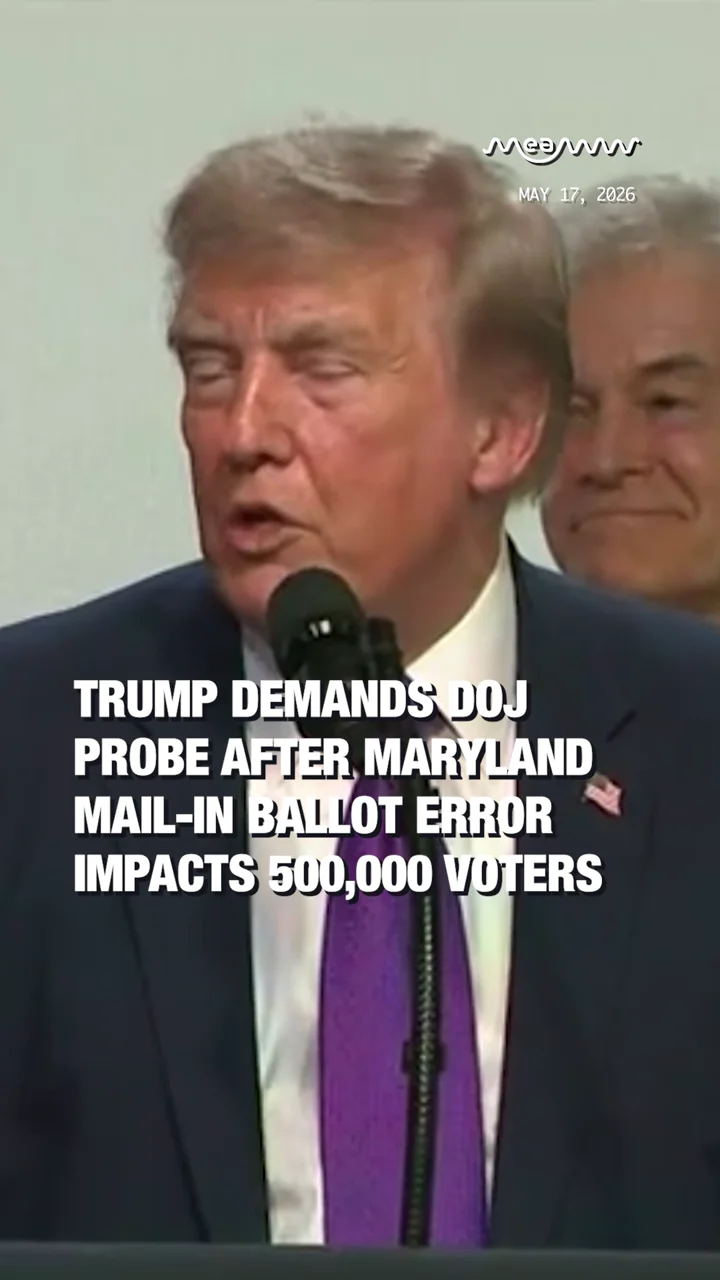 Trump Demands Federal Probe Over Maryland Mail-In Ballot Printing Glitch
