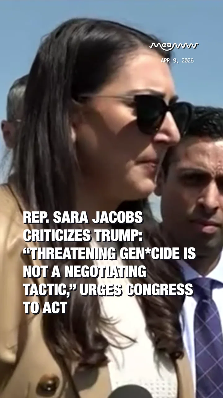 Rep. Sara Jacobs Criticizes Trump: “Threatening Gen*cide Is Not a Negotiating Tactic,” Urges Congress to Act