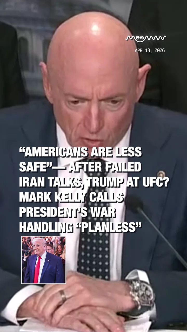 “Americans are Less Safe”-After Failed Iran Talks, Trump at UFC? Mark Kelly Calls President’s War Handling “Planless”