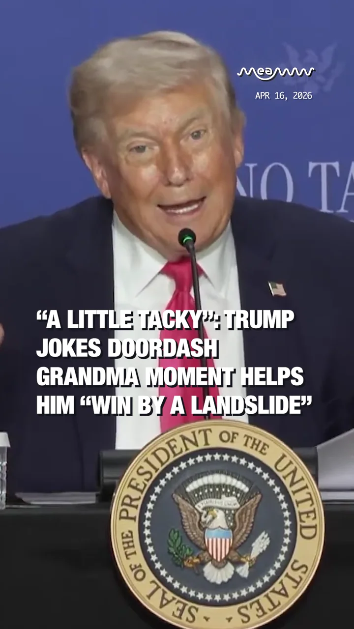 “A Little Tacky”: Trump Jokes DoorDash Grandma Moment Helps Him “Win by a Landslide”