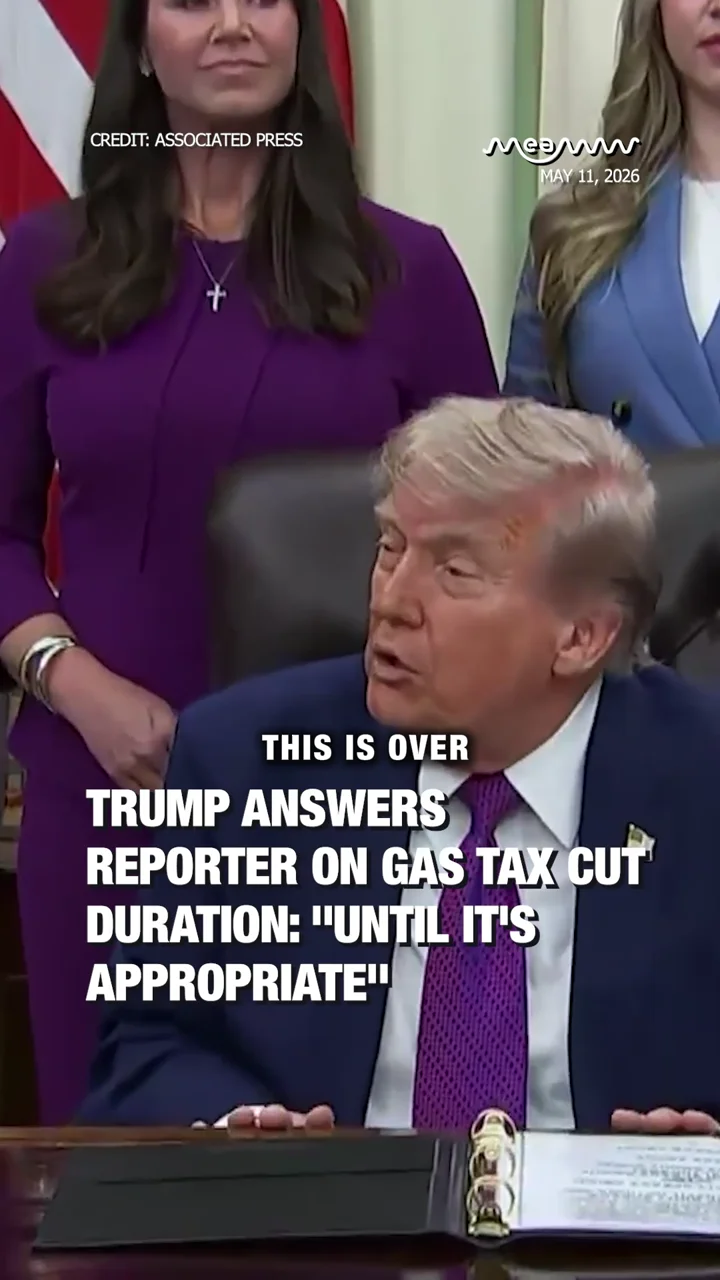 Trump Answers Reporter on Gas Tax Cut duration: "Until it's appropriate"
