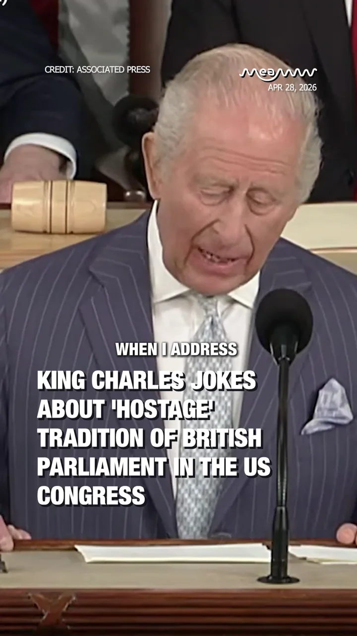 King Charles jokes about 'Hostage' tradition of British parliament in the US Congress