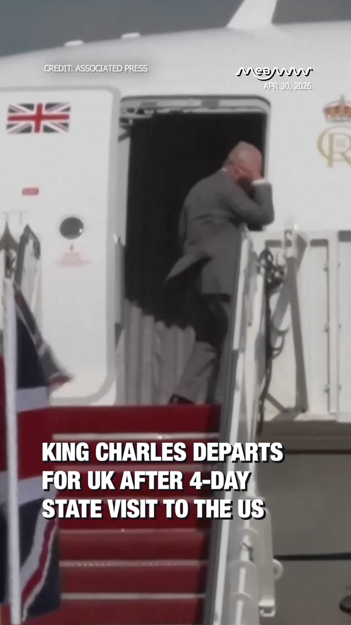 King Charles Departs For UK After 4-Day State Visit to the US