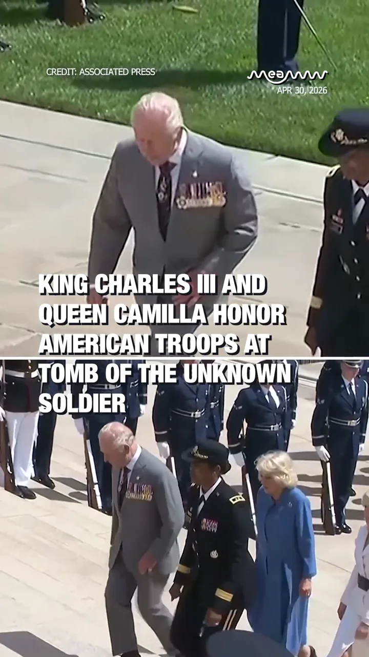 King Charles III and Queen Camilla Honor American Troops at Tomb of the Unknown Soldier