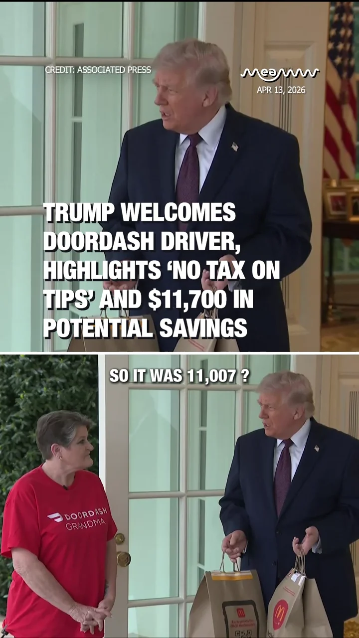 Trump welcomes DoorDash driver, highlights ‘no tax on tips’ and $11,700 in potential savings
