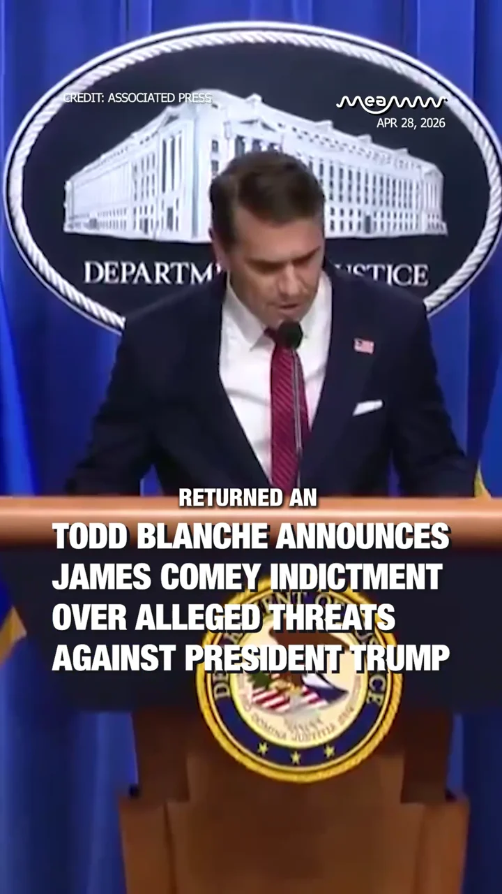 Todd Blanche Announces James Comey Indictment Over Alleged Threats Against President Trump
