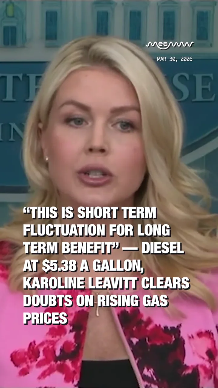“This is short term fluctuation for long term benefits” — Diesel at $5.38 a Gallon, Karoline Leavitt Clears doubts on Rising Fuel Prices