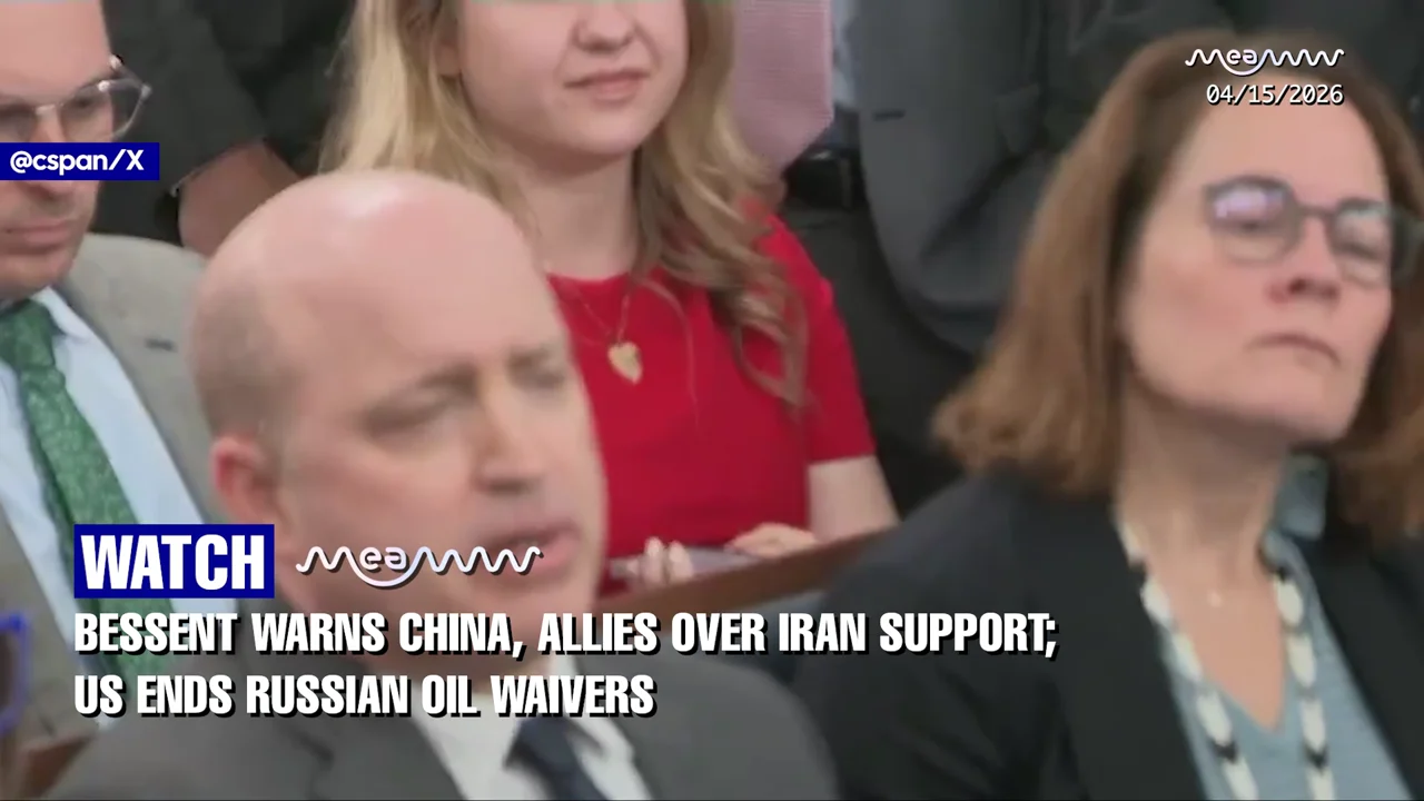 WATCH - Bessent Warns China:  "Stop Buying Iranian Oil or Face Secondary Sanctions!"