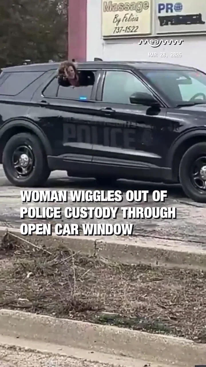 Woman Wiggles Out of Police Custody Through Open Car Window