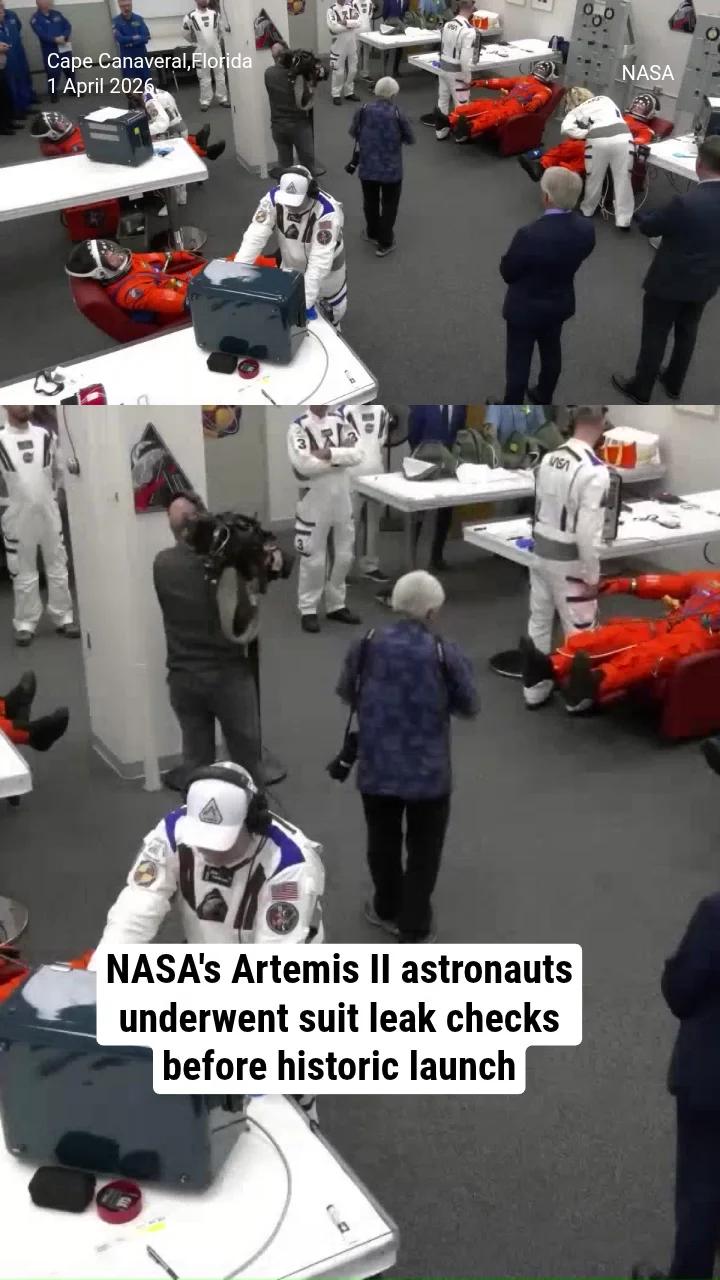 NASA's Artemis II astronauts underwent suit leak checks before historic launch