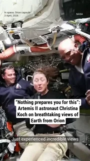 “Nothing prepares you for this”: Artemis II astronaut Christina Koch on breathtaking views of Earth from Orion