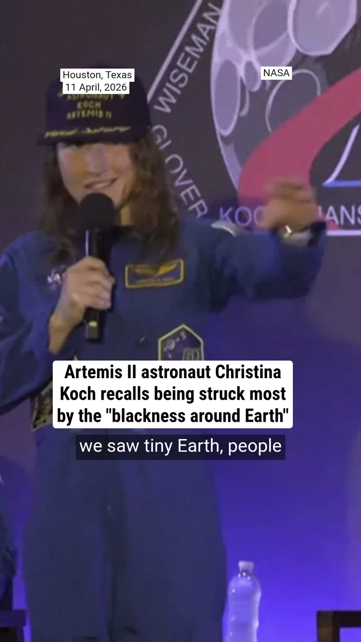 Artemis II astronaut Christina Koch recalls being struck most by the "blackness around Earth"