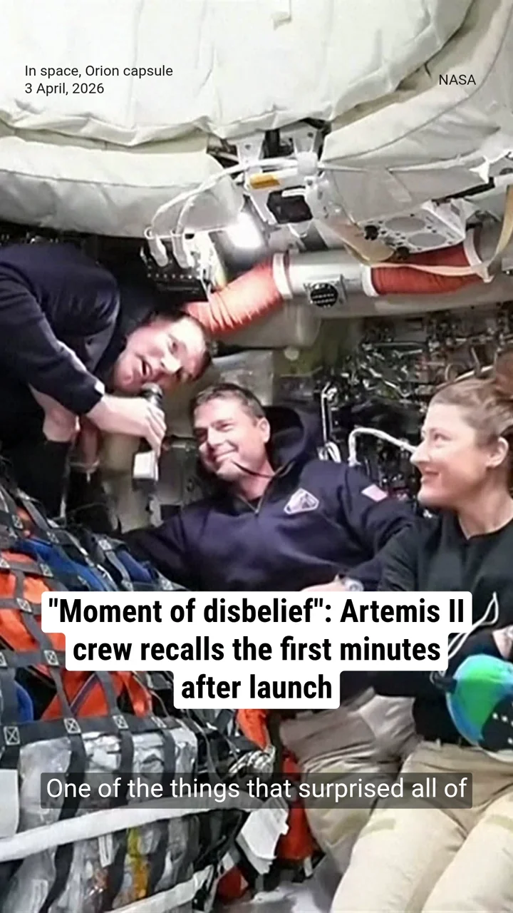 "Moment of disbelief": Artemis II crew recalls the first minutes after launch