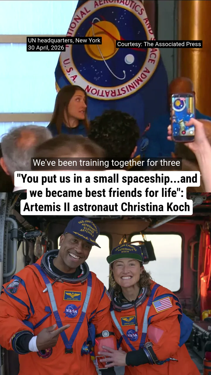 "You put us in a small spaceship...and we became best friends for life": Artemis II astronaut Christina Koch
