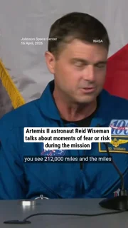 Artemis II astronaut Reid Wiseman talks about moments of fear or risk during the mission