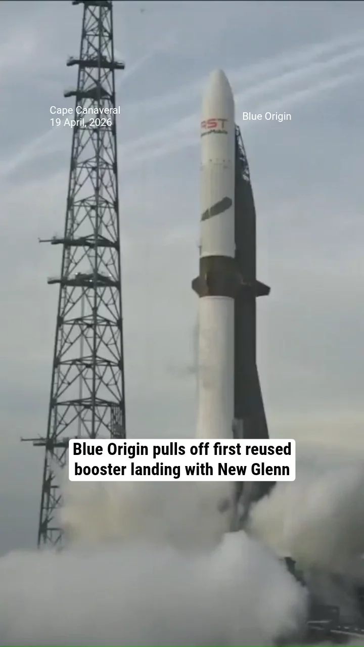 Blue Origin pulls off first reused booster landing with New Glenn