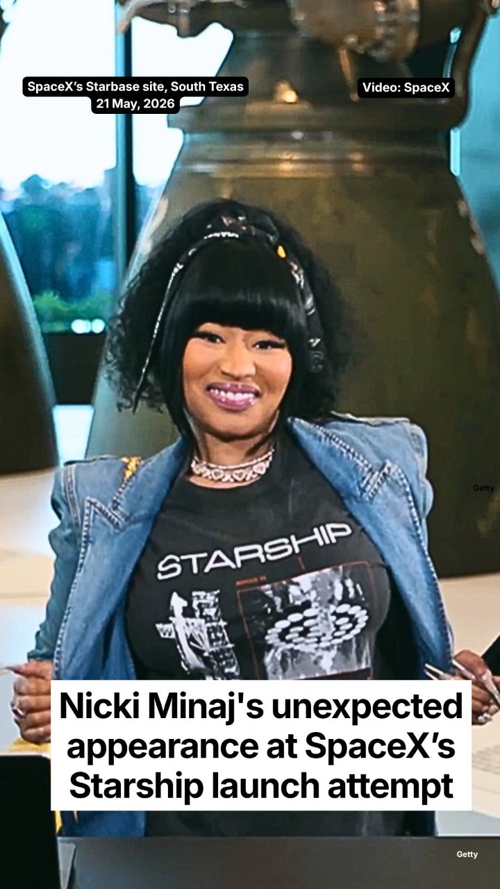 Nicki Minaj's unexpected appearance at SpaceX’s Starship launch attempt