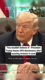 "You wouldn't believe it": President Trump teases UFO disclosures after meeting Artemis II crew