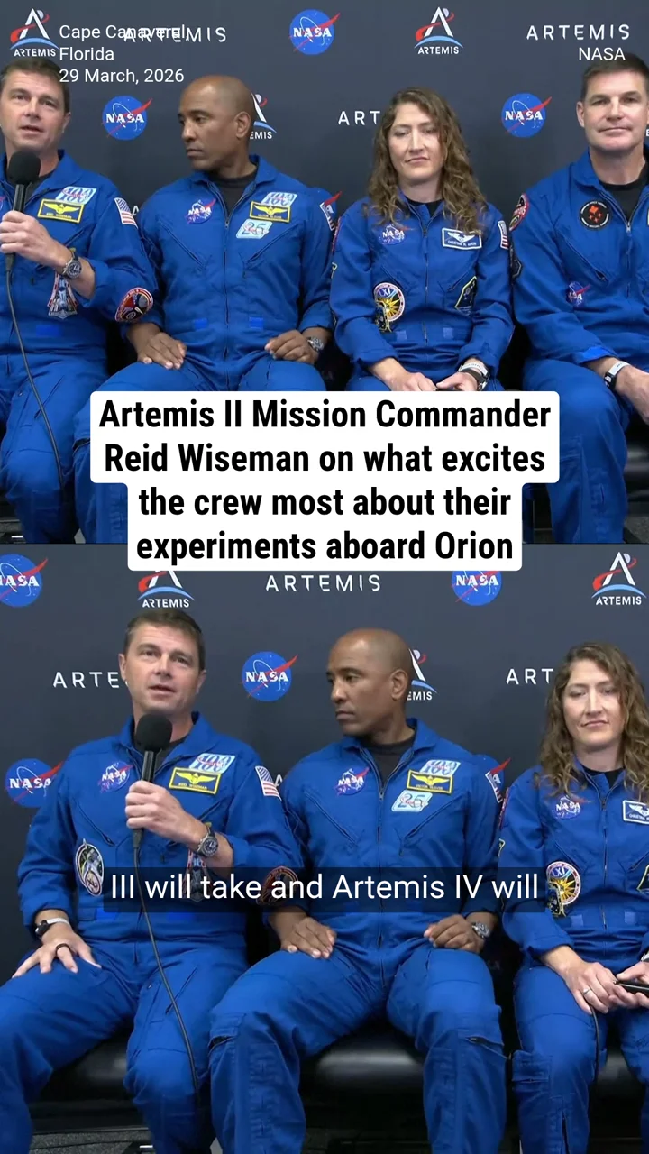 Artemis II Mission Commander Reid Wiseman on what excites the crew most about their experiments aboard Orion